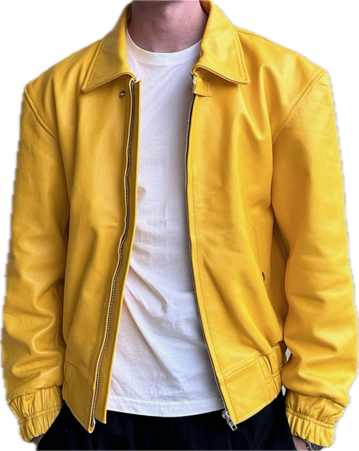 ELECTRIC-YELLOW LEATHER JACKET