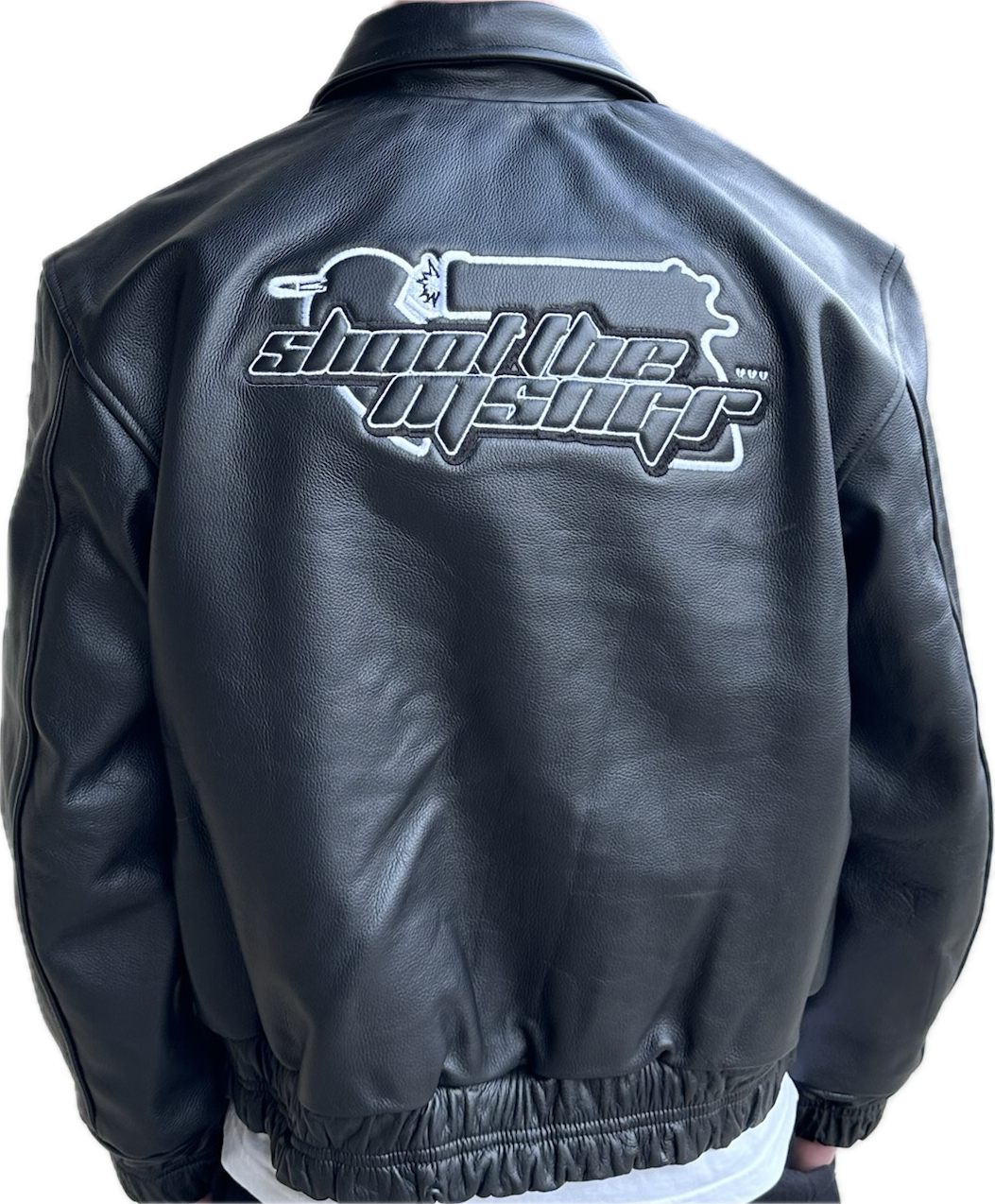 JET BLACK LEATHER JACKET