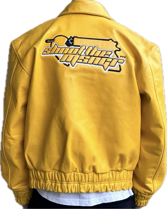 ELECTRIC-YELLOW LEATHER JACKET